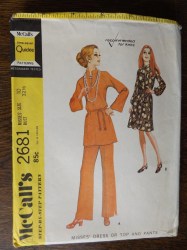 2681 1970 PULLOVER RAGLAN DRESS, TOP, PANTS PATTERN 16